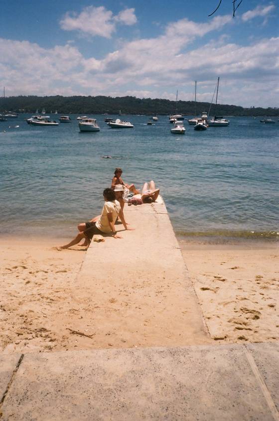 People by the sea on an autumn escape, shot on CATCH film
