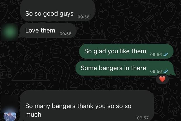 Sharing them on