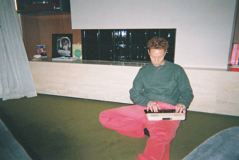 La Roux at the keyboard, shot on CATCH during the making of Old Flames